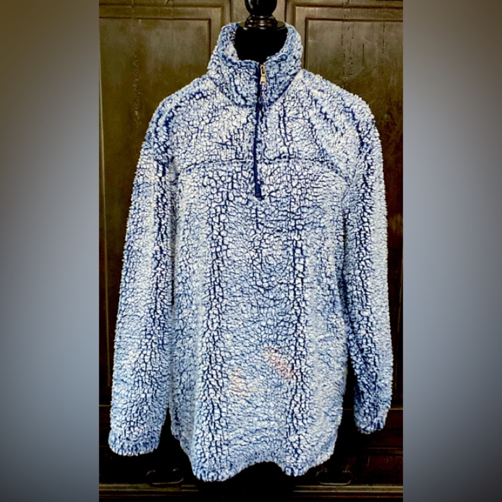 Boxercraft SHERPA QUARTER-ZIP PULLOVER blue - size large